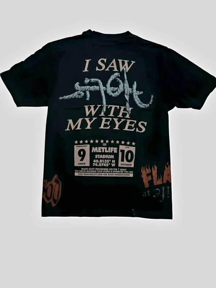 Travis Scott Australia Utopia Circus Maximus Tour Merch- City Tee Washed Black 2